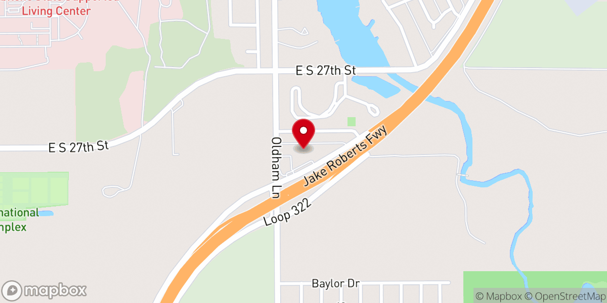 Map showing location of Abilene Bible Church