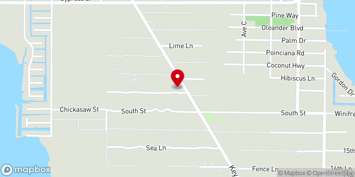 Map showing location of Lord of the Seas Lutheran Church