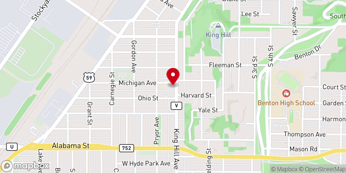 Map showing location of Saint James Catholic Church