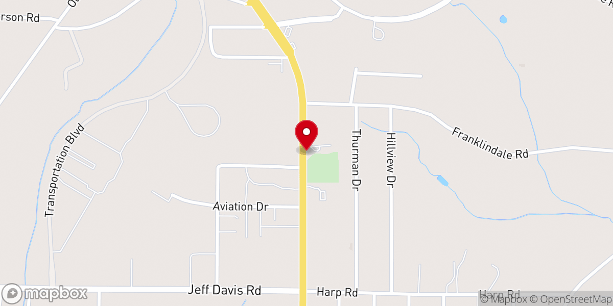 Map showing location of Antioch United Methodist Church