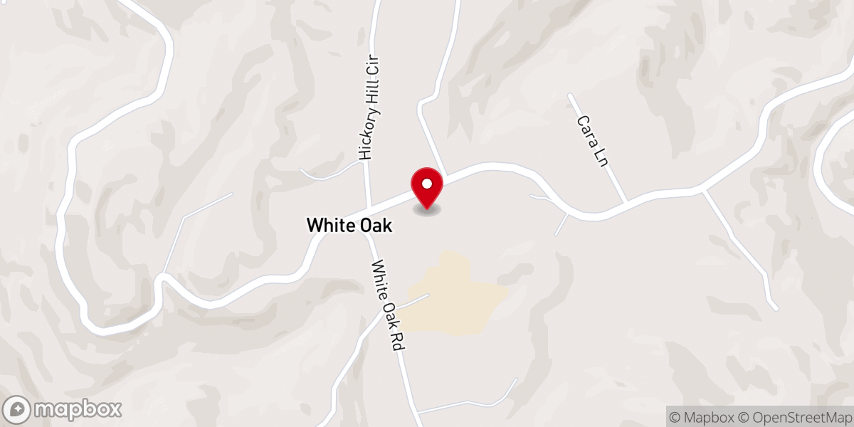 Map showing location of White Oak Church of God