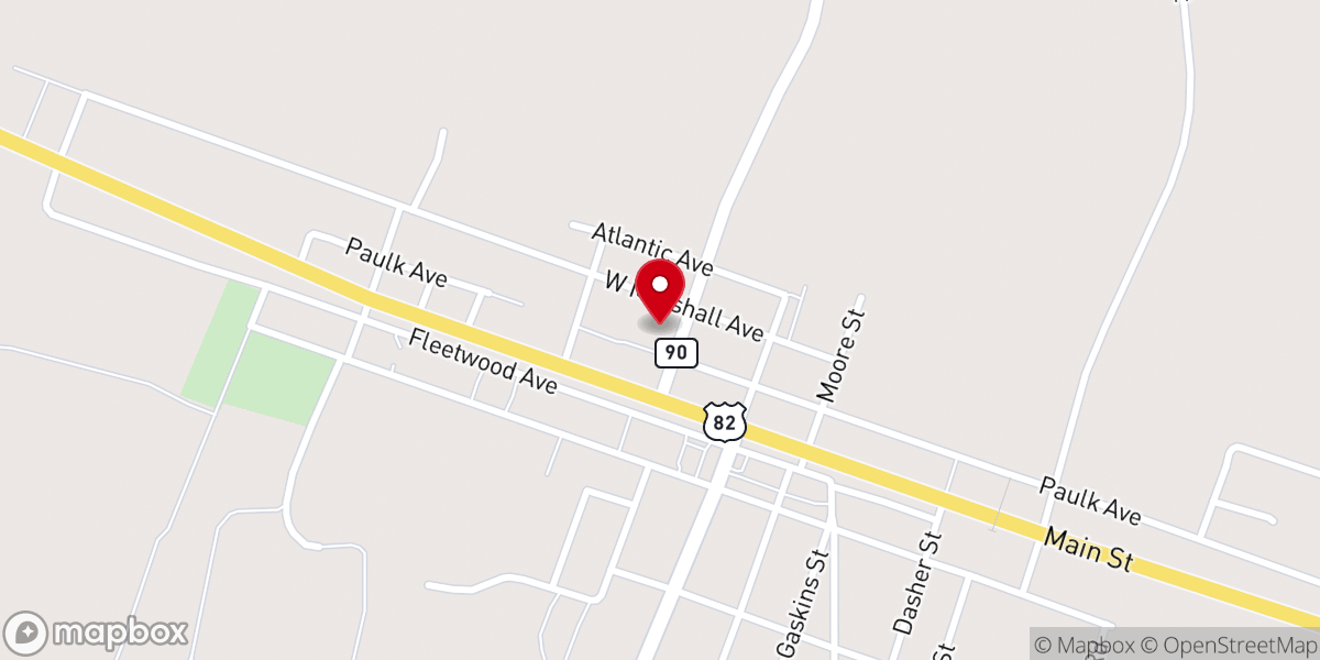 Map showing location of Willacoochee Methodist Church