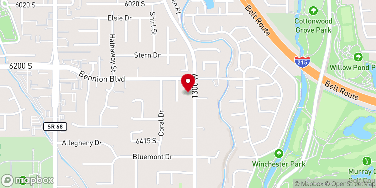 Map showing location of Taylorsville Potters House