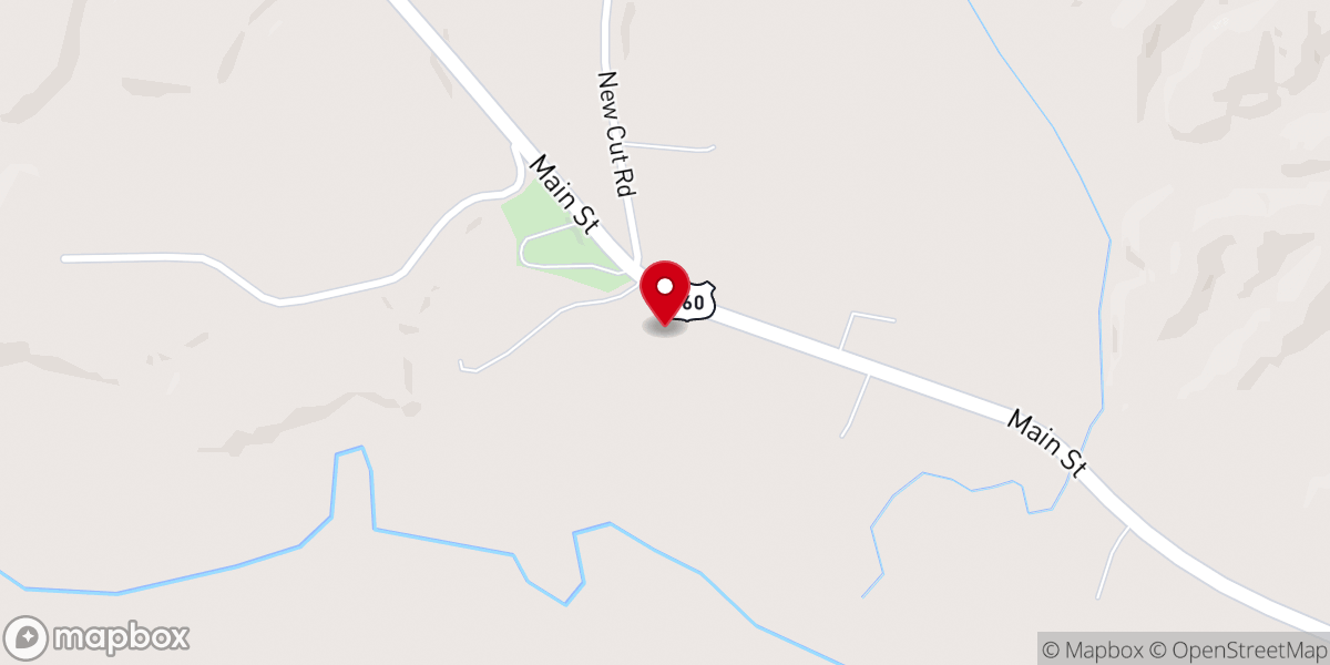 Map showing location of Old Salem Church