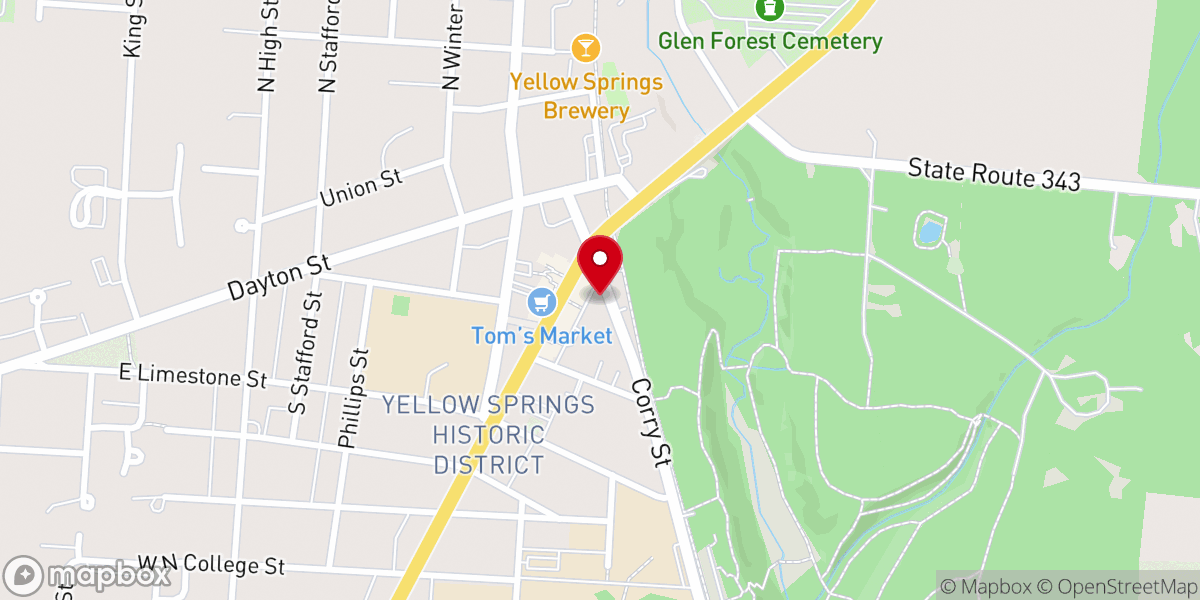 Map showing location of dayton south slavic club