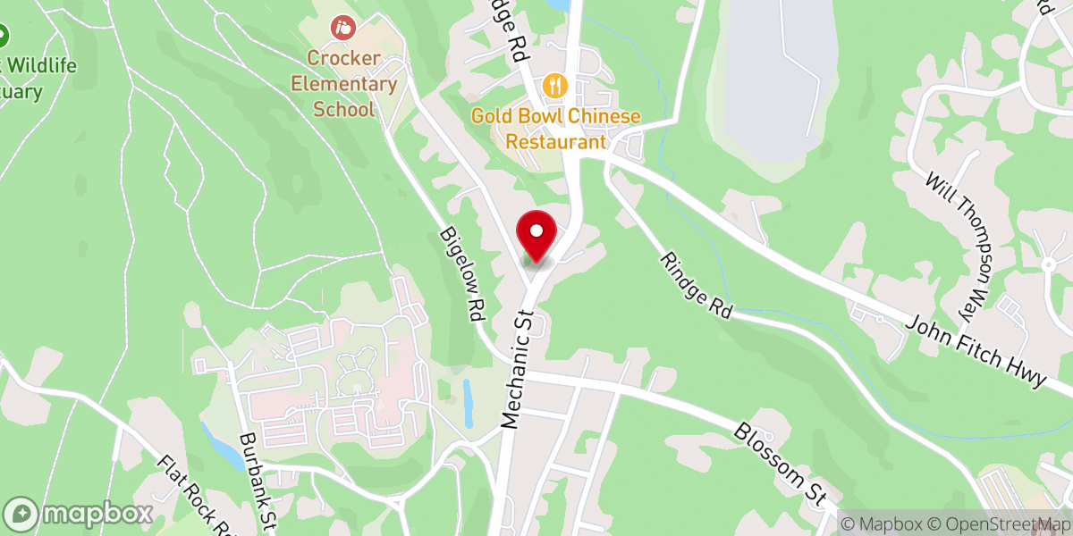 Map showing location of First United Pentecostal Church