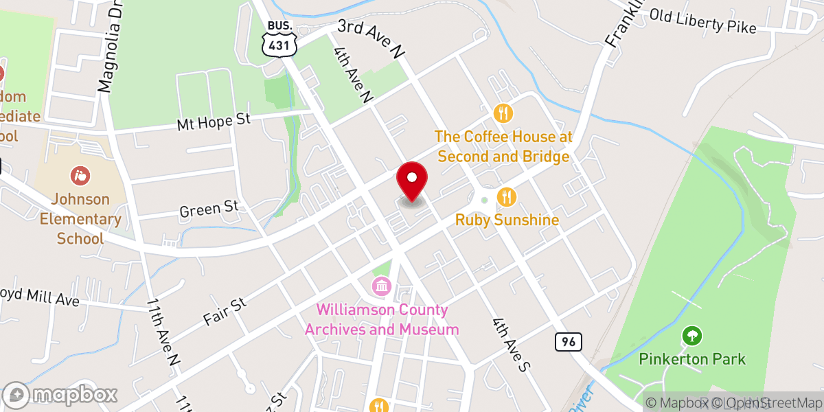 Map showing location of Fourth Avenue Church of God