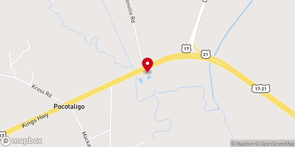 Map showing location of The Family Worship Center Apostolic of Yemassee