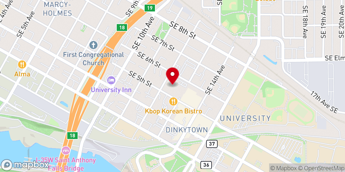 Map showing location of Saint Lawrence Catholic Church