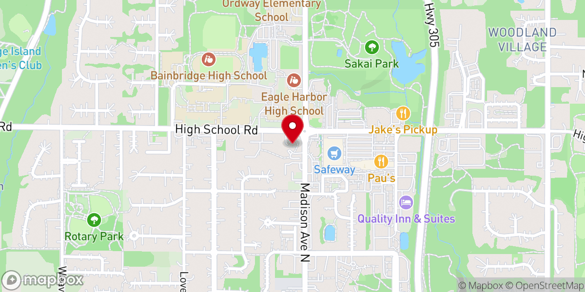 Map showing location of First Church of Christ, Scientist - Bainbridge Island