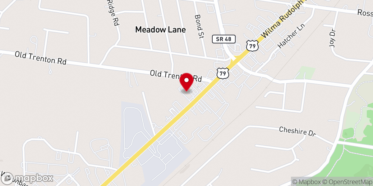Map showing location of Providence Baptist Church
