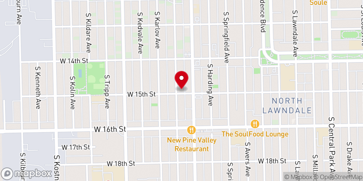 Map showing location of Deliverance Temple Church