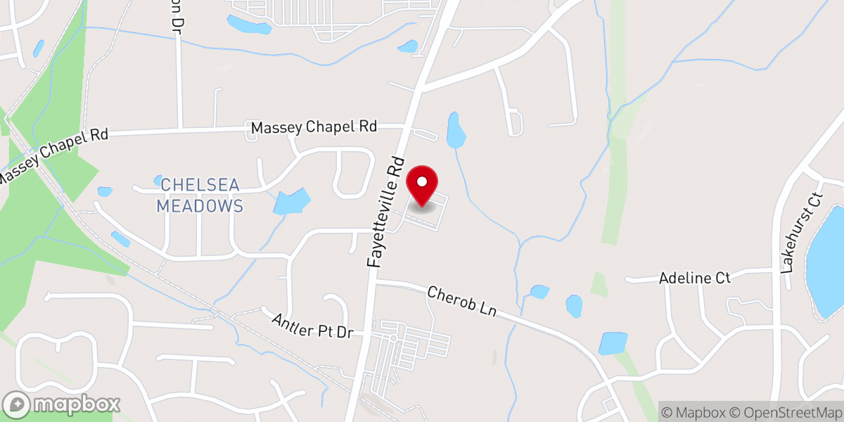 Map showing location of New Life Christian Center