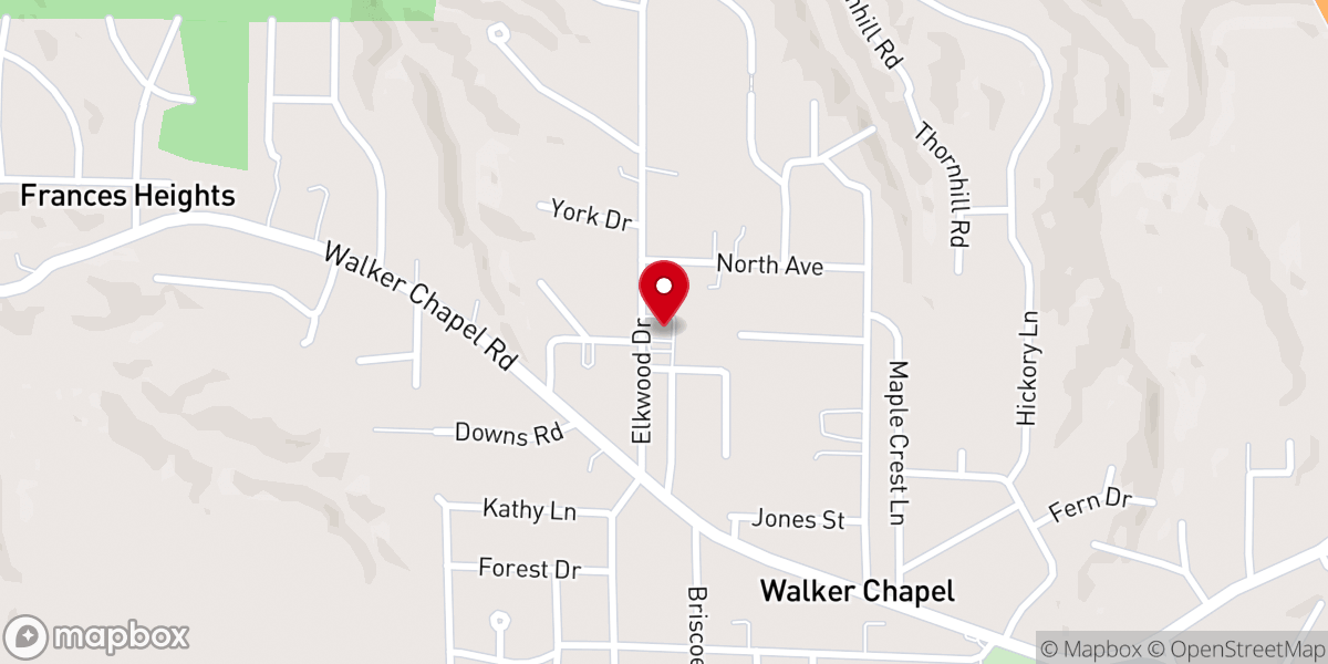 Map showing location of Fultondale Church of Christ