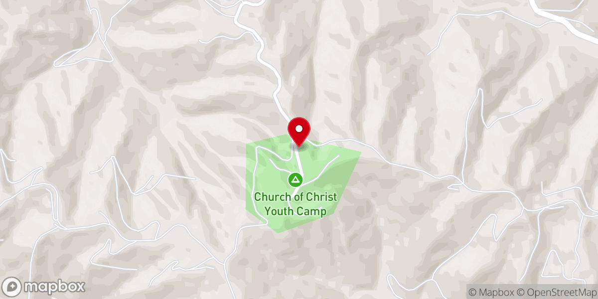 Map showing location of Church of Christ Youth Camp