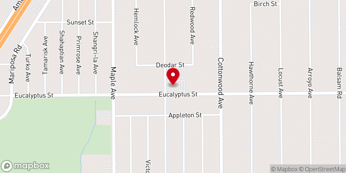 Map showing location of Calvary Chapel of the High Desert