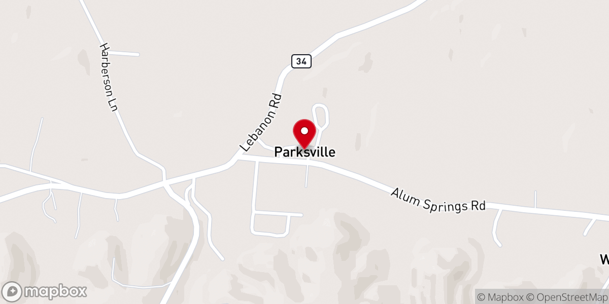 Map showing location of Parksville