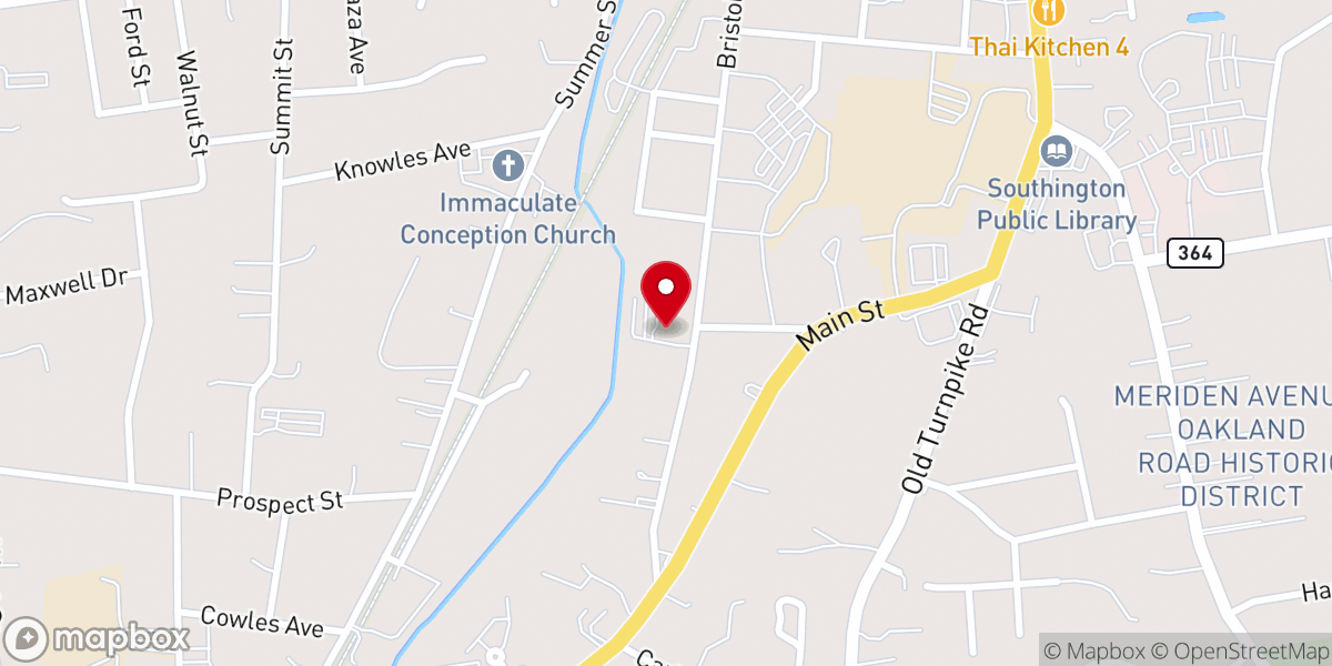 Map showing location of First Lutheran Church