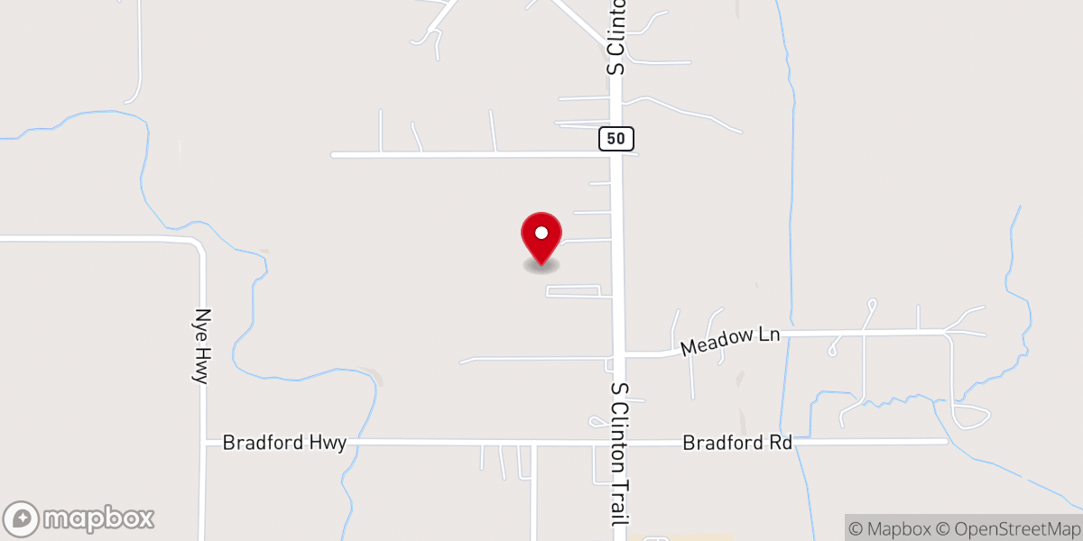 Map showing location of Thrive Church