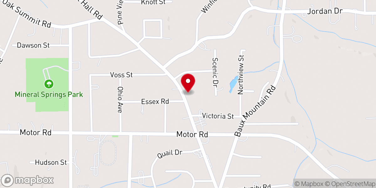 Map showing location of Burning Flame Christian Church
