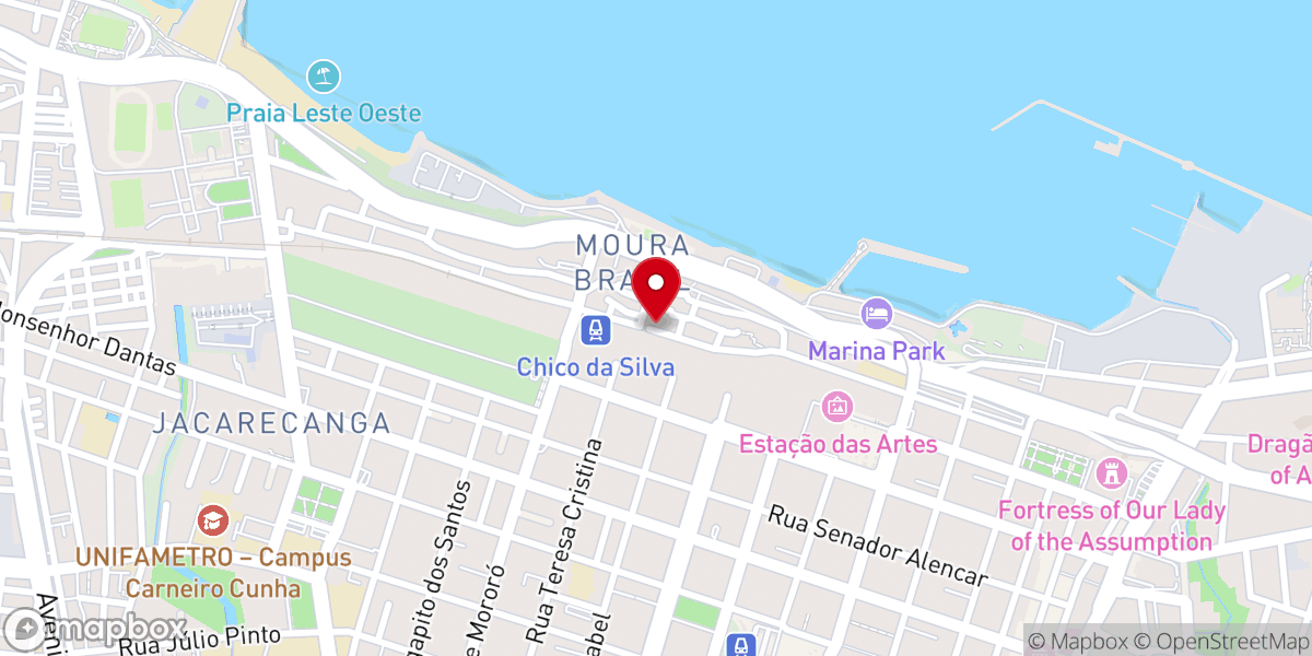 Map showing location of 1º Igreja Batista Bíblica em Fortaleza