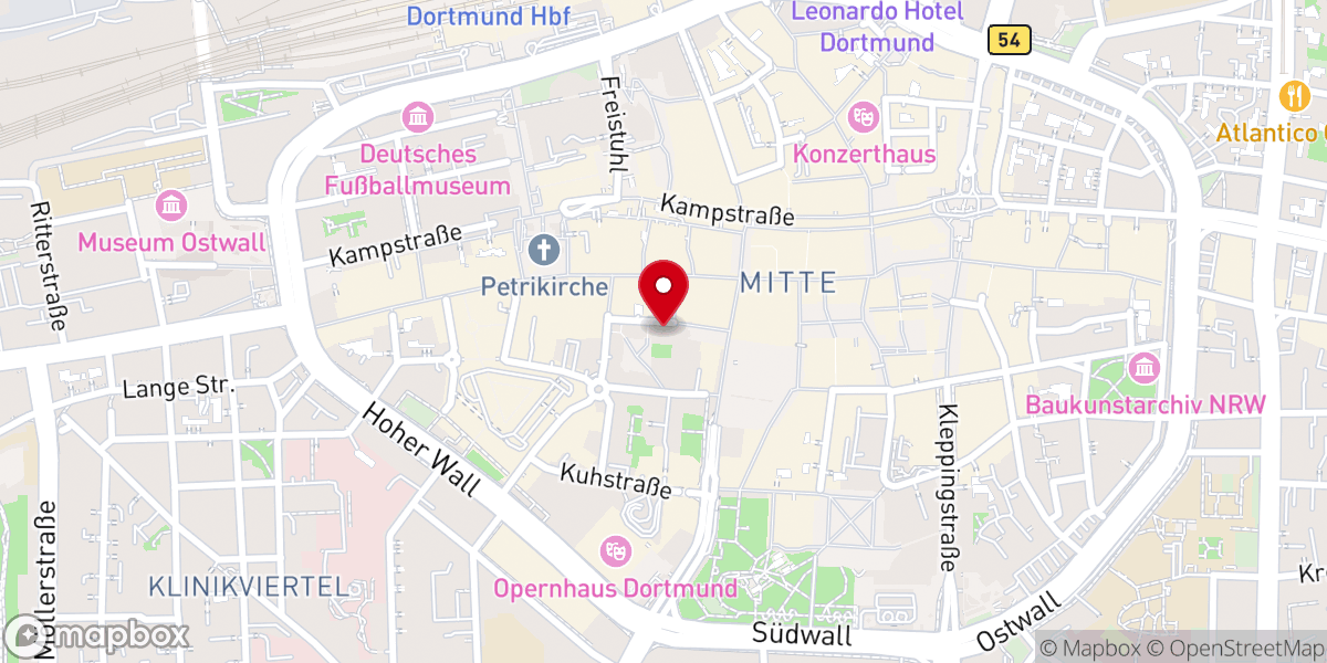 Map showing location of St. Johannes Baptist