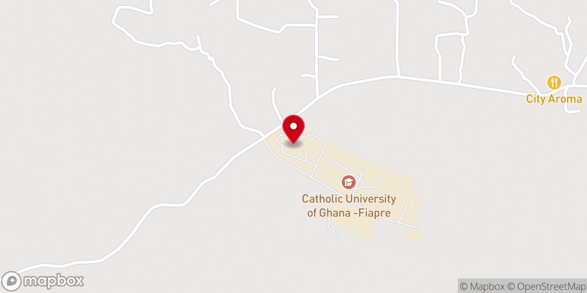 Map showing location of (CUG)Catholic University of Ghana