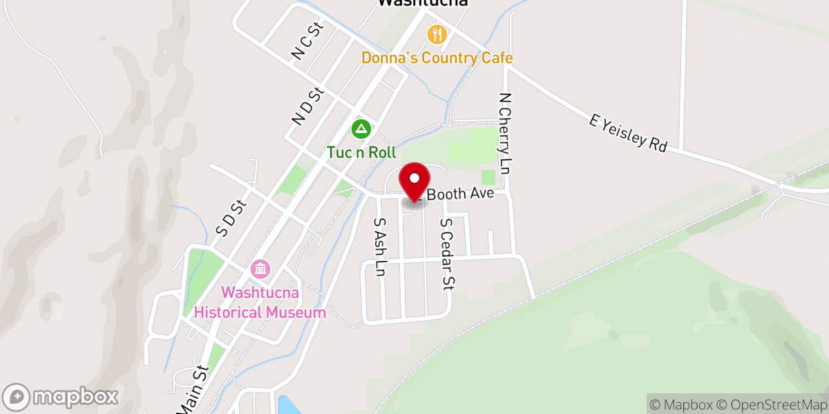 Map showing location of Washtucna Community Church