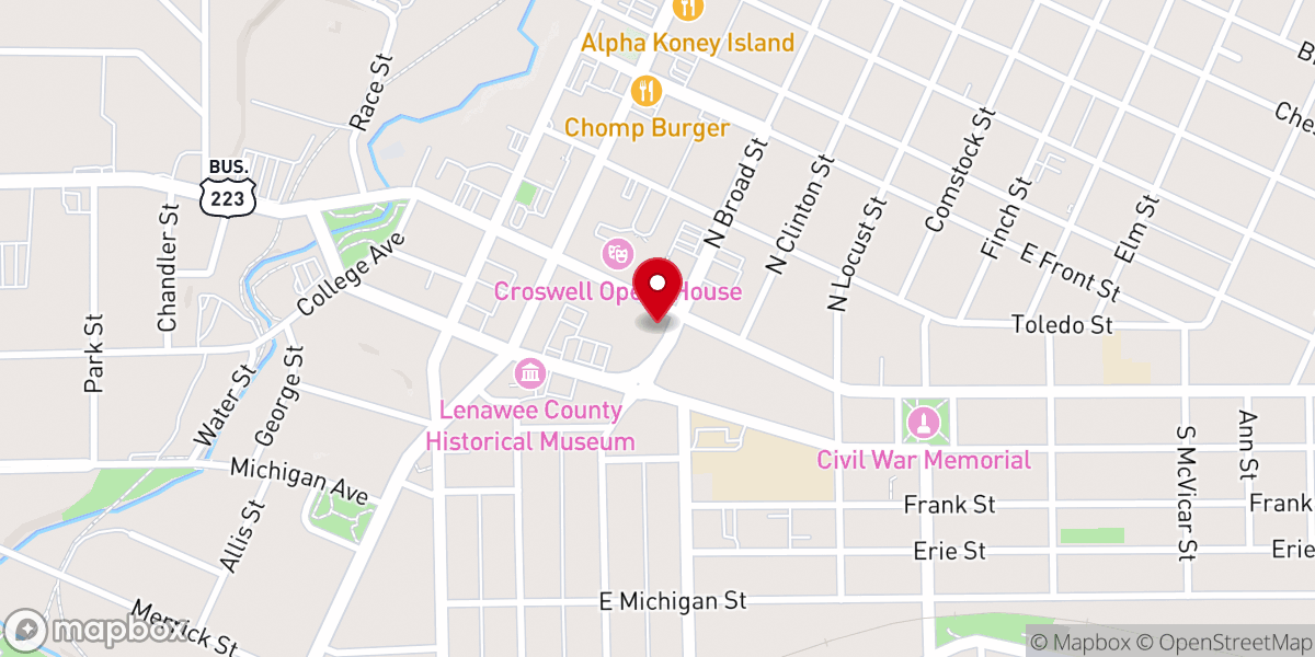 Map showing location of Adrian Temple