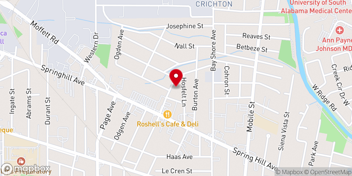 Map showing location of Crichton Pentecostal Full Gospel Church