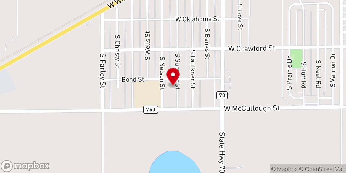 Map showing location of Iglesia Nueva Vida Church