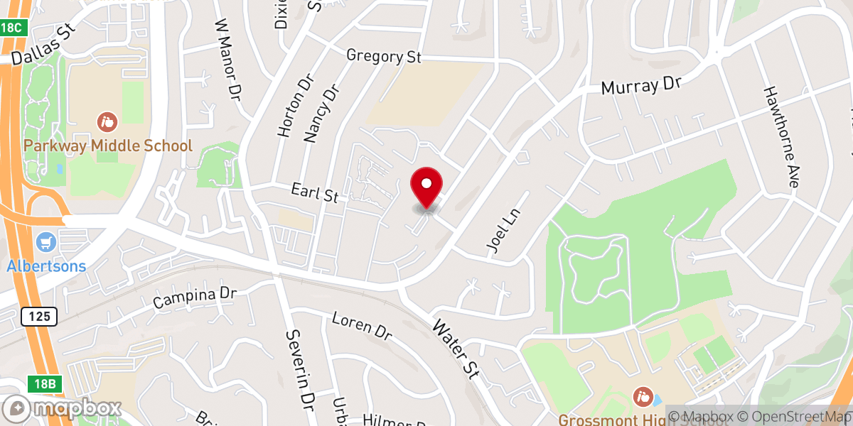 Map showing location of Jericho Road Christian Fellowship