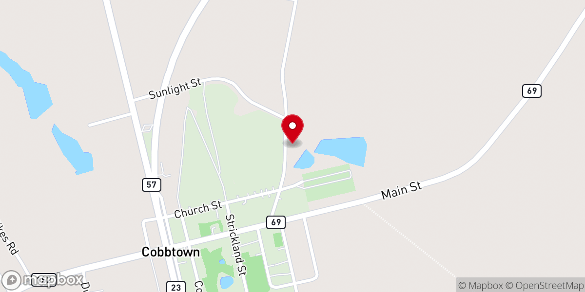 Map showing location of The Branch Church