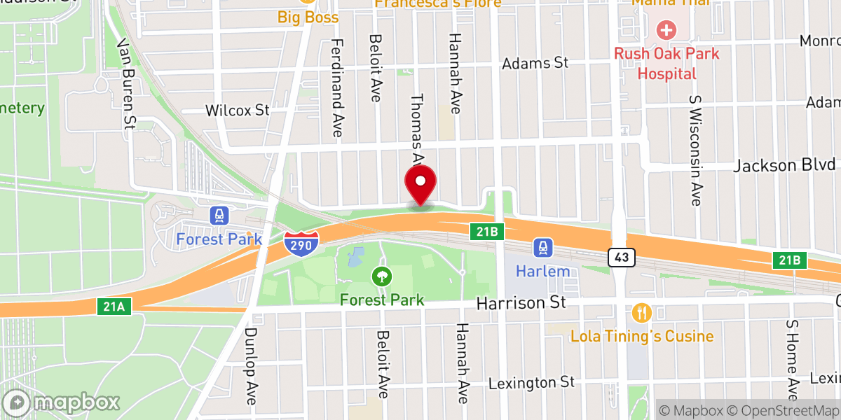Map showing location of Praise Temple of Restoration