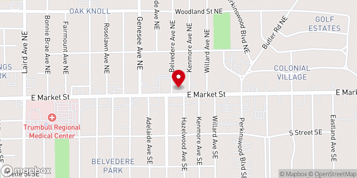 Map showing location of Saints Peter and Paul Byzantine Catholic Church