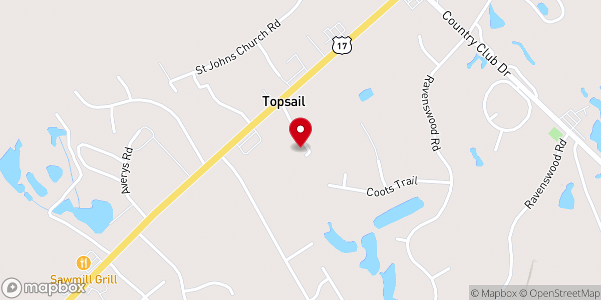 Map showing location of Love Grove Church