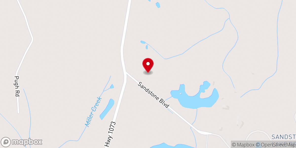 Map showing location of Hunt Branch Lakes Holdings Inc