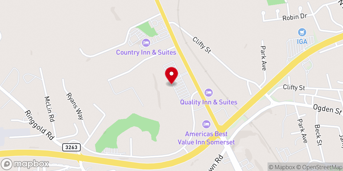 Map showing location of Elrod Church