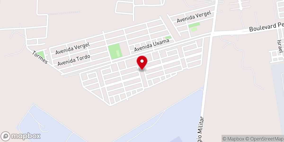 Map showing location of Templo Santa Teresita del Niño Jesús