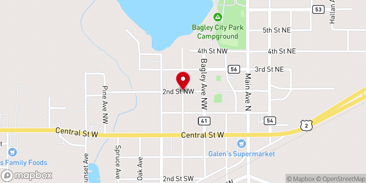 Map showing location of Baptist Church