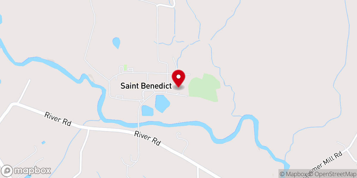 Map showing location of Saint Joseph Abbey Retreat Center