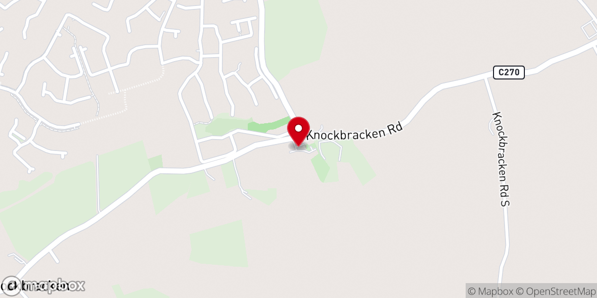 Map showing location of Knockbracken Reformed Presbyterian Church