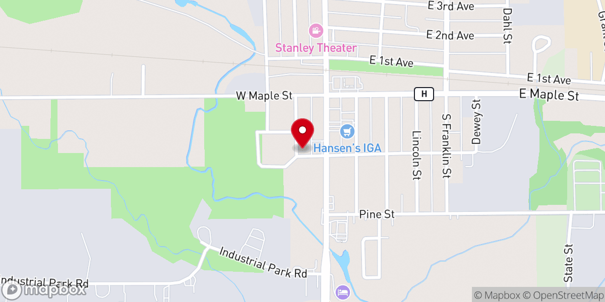 Map showing location of Full Gospel Mission Church