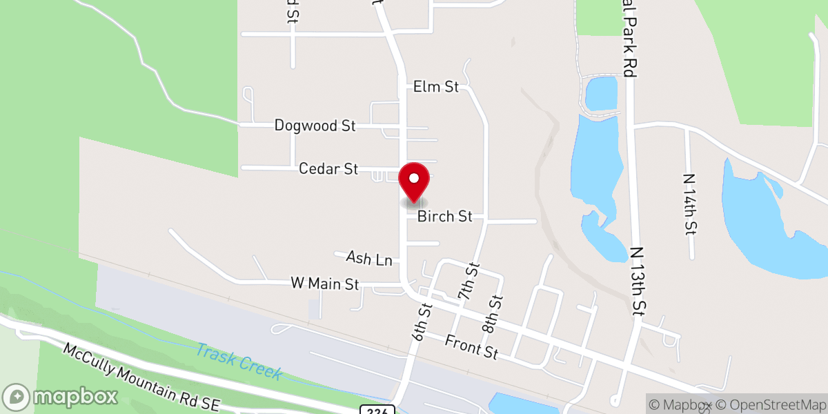 Map showing location of Santiam Chapel