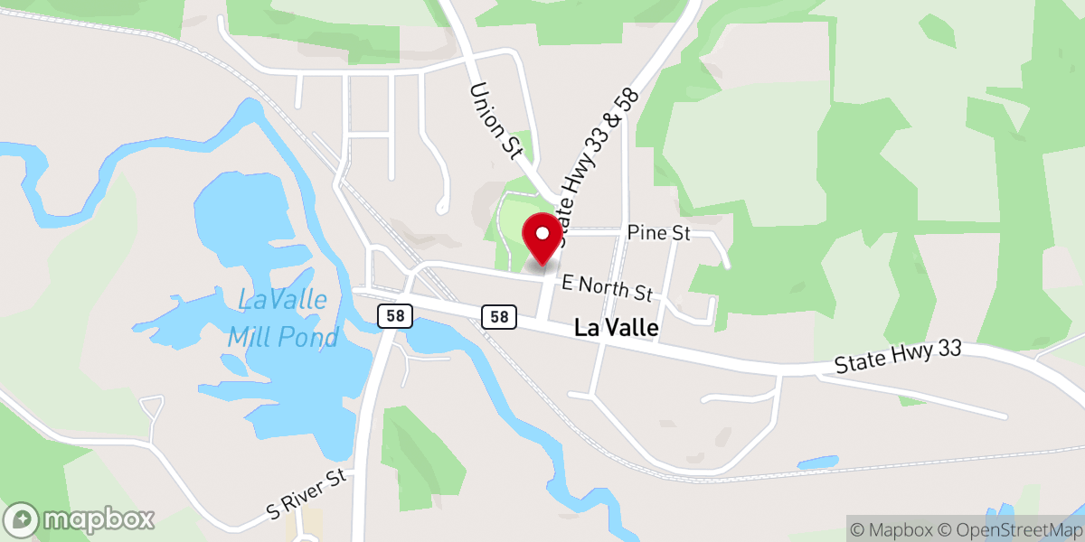 Map showing location of Zion Lutheran Church