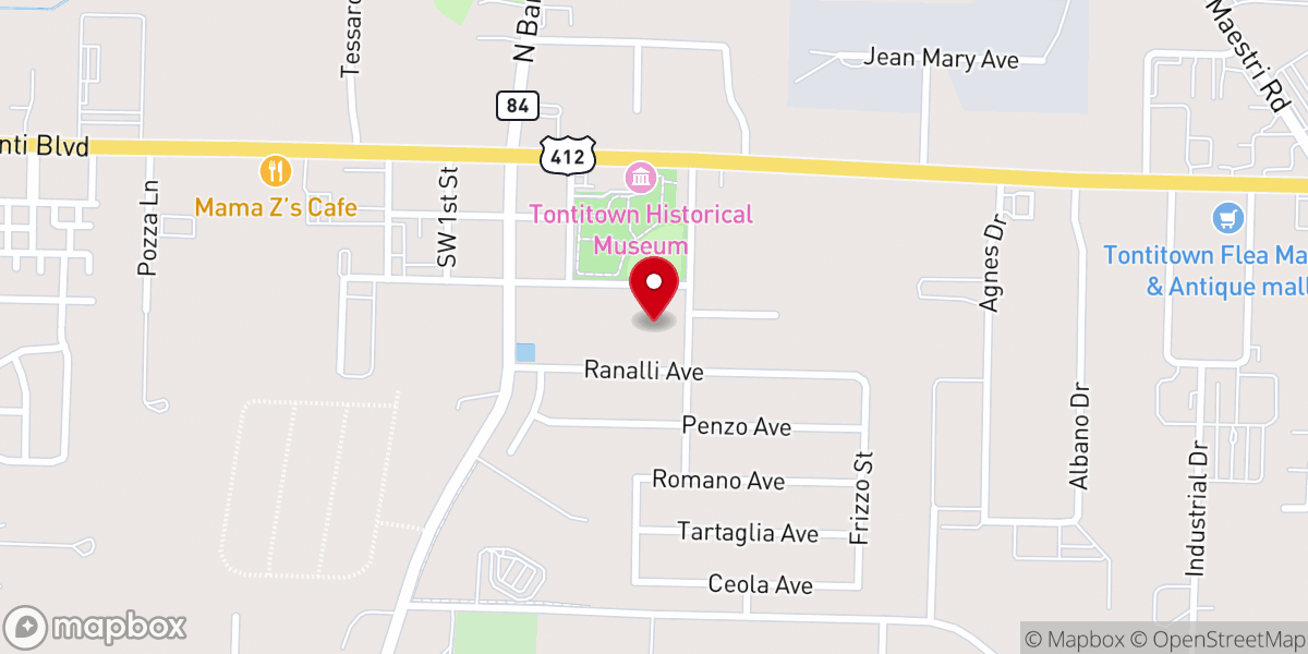Map showing location of Heartland Church