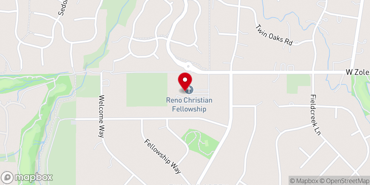 Map showing location of Reno Christian Fellowship