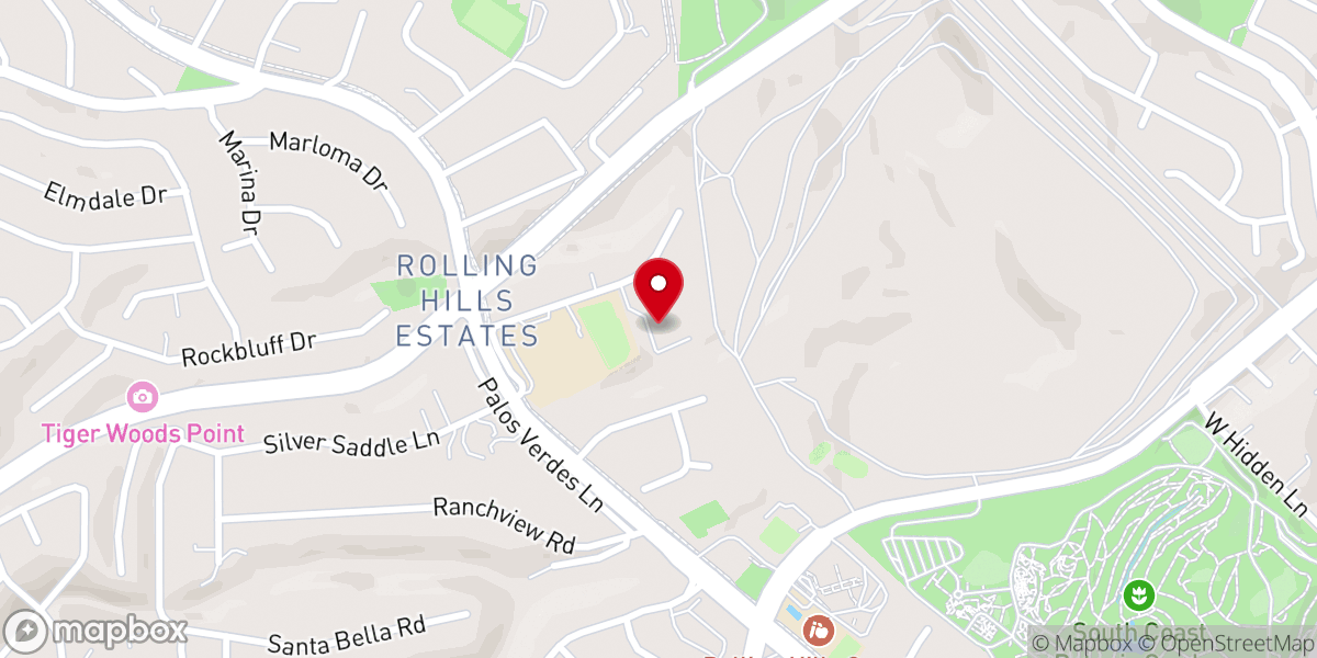 Map showing location of Palos Verdes Baptist Church
