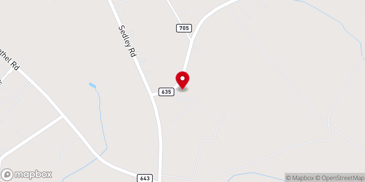 Map showing location of O'Berry A.M.E. Zion Church