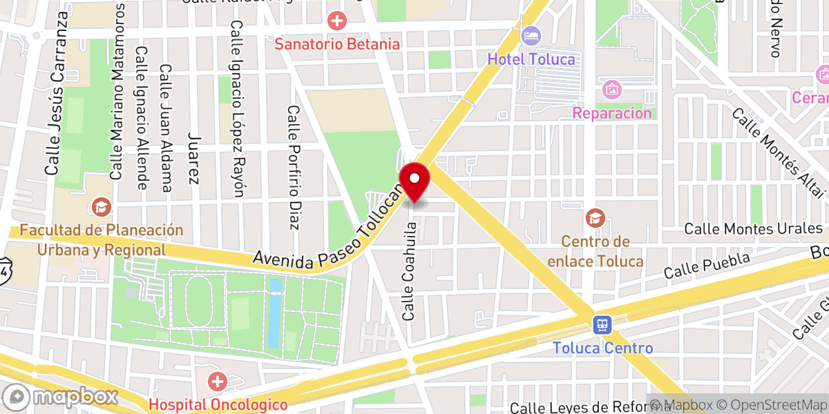 Map showing location of Parroquia Santa Maria de las Rosas